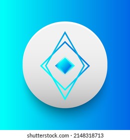 Blockchain based secure Cryptocurrency coin Ether Zero (ETZ) icon isolated on colored background. Digital currency. Altcoin symbol. Vector Illustration