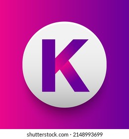 Blockchain based secure Cryptocurrency coin Kadena (KDA) icon isolated on colored background. Digital currency. Altcoin symbol. Vector Illustration