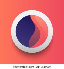 Blockchain based secure Cryptocurrency coin Dawn Protocol (DAWN) icon isolated on colored background. Digital currency. Altcoin symbol. Vector Illustration