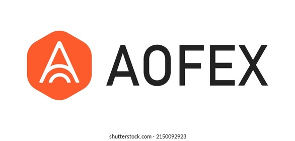 Blockchain based secure Cryptocurrency coin Aofex icon isolated on colored background. Digital virtual money tokens. Decentralized finance technology illustration.