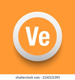 Blockchain based secure Cryptocurrency coin Veritaseum (VERI) icon isolated on colored background. Digital currency. Altcoin symbol. Vector Illustration