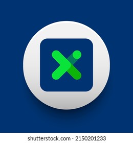 Blockchain based secure Cryptocurrency coin xDAI (XDAI) icon isolated on colored background. Digital currency. Altcoin symbol. Vector Illustration