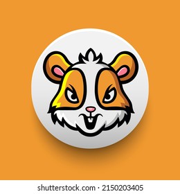 Blockchain based secure Cryptocurrency coin Hamster (HAM) icon isolated on colored background. Digital currency. Altcoin symbol. Vector Illustration