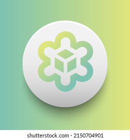 Blockchain based secure Cryptocurrency coin Bitazza (BTZ) icon isolated on colored background. Digital currency. Altcoin symbol. Vector Illustration