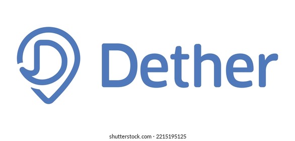 Icono de Dether (DTH) de la moneda de criptografía segura basada en Blockchain aislado en fondo de color. El dinero virtual digital se necesita. Ilustración descentralizada de la tecnología financiera. Logotipos de Altcoin Vector.