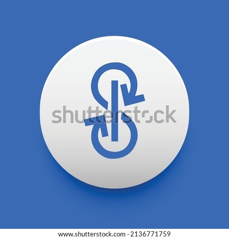 Blockchain based secure Cryptocurrency coin Yearn Finance (YFI) icon isolated on colored background. Digital virtual money tokens. Decentralized finance technology illustration. Altcoin Vector logos.