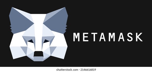 Icono de Metamask de Cryptocurrency de Blockchain seguro aislado en fondo de color. El dinero virtual digital se necesita. Ilustración descentralizada de la tecnología financiera. logotipos Wordmark Vector.