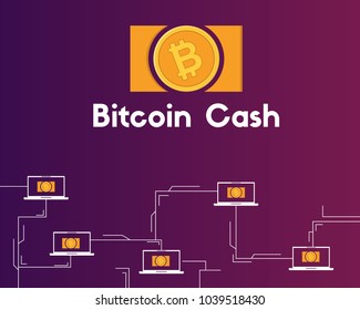 Blockchain bitcoin cash style background collection