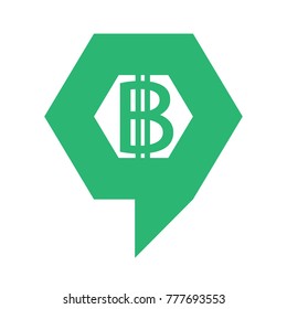 Blockchain Bitcoin Crypto currency sign icon
