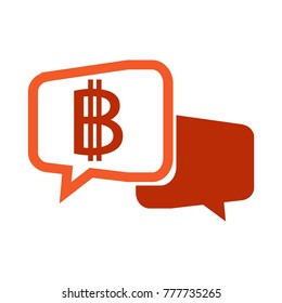 Blockchain Bitcoin Crypto currency sign icon