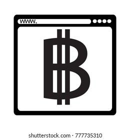 Blockchain Bitcoin Crypto currency sign icon