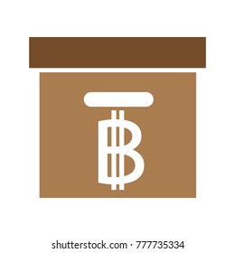 Blockchain Bitcoin Crypto currency sign icon