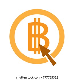 Blockchain Bitcoin Crypto currency sign icon