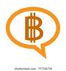 Blockchain Bitcoin Crypto currency sign icon