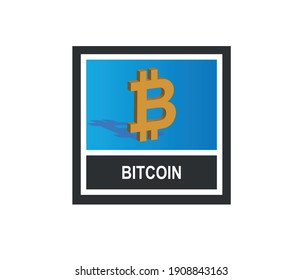 Blockchain Bitcoin Icon flat icon design

