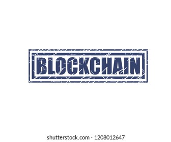 Blockchain blue stamp