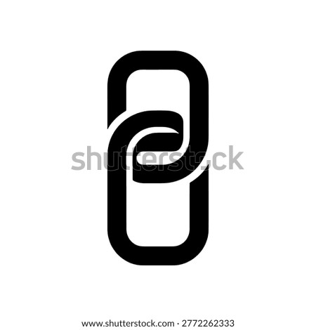 Blockchain chain link icon featuring two interlocked rounded rectangular rings in bold black solid style representing digital connection hyperlink crypto ledger network integration and secure decentralized transaction