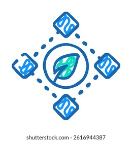 blockchain chia cryptocurrency doodle icon sketch vector. blockchain chia cryptocurrency sign. isolated symbol illustration