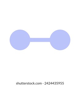 Blockchain code connected elements. Interaction and cooperation, abstract techno element for modern and retro technological design. Simple color vector pictogram isolated on white background