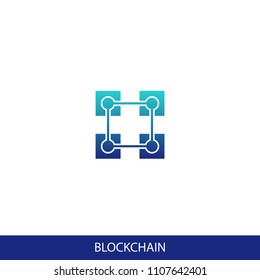 Blockchain concept gradient icon. Simple blue element illustration. Blockchain concept symbol design from Cryptocurrency set. Can be used for web and mobile UI/UX
