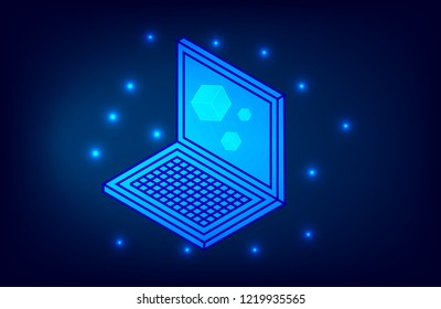 Blockchain concept vector.The future high technology and best security system .