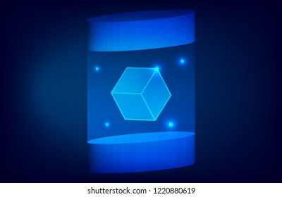 Blockchain concept vector.The future high technology and best security system .