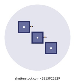 Blockchain connected cubes representing distributed ledger technology and cryptocurrency network system