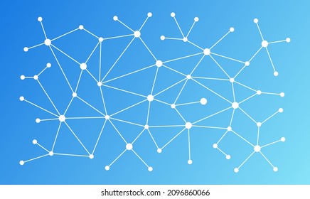 Blockchain connected 
technology fintech background template. Linked network data interface.