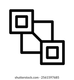 Blockchain Cross Icon Vector Symbol Design Illustration