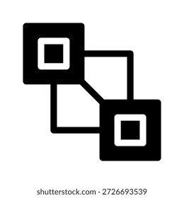 Blockchain Cross Icon Vector Symbol Design Illustration