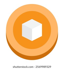 Blockchain Crypto and Blockchain icon illustration