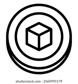 Blockchain Crypto and Blockchain icon illustration