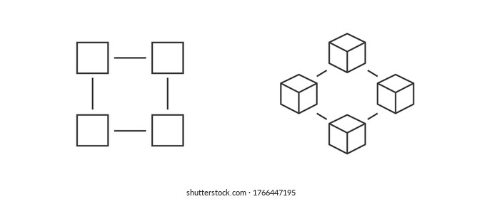 blockchain crypto vector icon technology