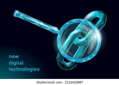 Blockchain cryptocurrencies global network technology e-commerce business management. Link chain internet low poly. Polygonal geometric particle. Innovation binary code background vector illustration