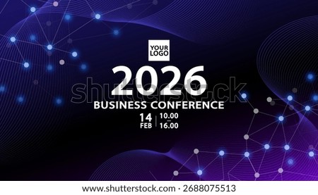 A blockchain or cryptocurrency event presentation slide. A dark, high-tech background with a plexus network, symbolizing a decentralized system. A template for a fintech or crypto forum.