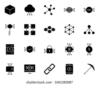 Blockchain, Cryptocurrency Icon. 96x96 for Web Graphics and Apps.  Simple Minimal Pictogram. Vector