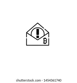 Blockchain Cryptocurrency Icon. Modern computer network technology sign. Digital graphic symbol. Bitcoin mining