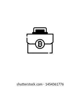 Blockchain Cryptocurrency Icon. Modern computer network technology sign. Digital graphic symbol. Bitcoin mining