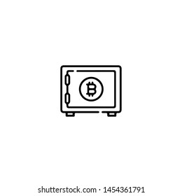 Blockchain Cryptocurrency Icon. Modern computer network technology sign. Digital graphic symbol. Bitcoin mining