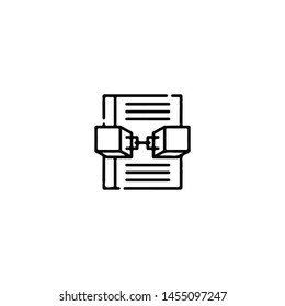 Blockchain Cryptocurrency Icon. Modern computer network technology sign. Digital graphic symbol. Bitcoin mining