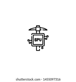 Blockchain Cryptocurrency Icon. Modern computer network technology sign. Digital graphic symbol. Bitcoin mining