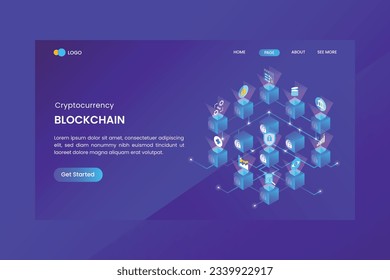 Blockchain Cryptocurrency Landing Page Template