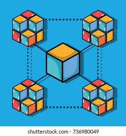 blockchain cubes digital security technology