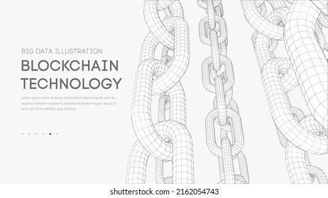 Blockchain digital technology. Big data vector background. Cryptocurrency technology vector background.