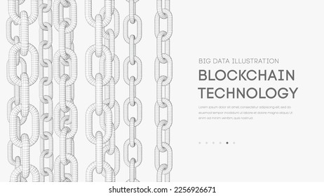 Blockchain digital technology. Big data vector background. Cryptocurrency technology vector background.