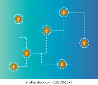 Blockchain ethereum cryptocurrency technology background