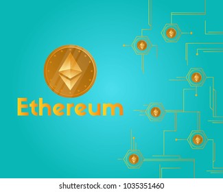 Blockchain ethereum cryptocurrency virtual background