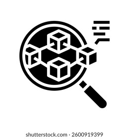 blockchain explorer decentralized application glyph icon vector. blockchain explorer decentralized application sign. isolated symbol illustration