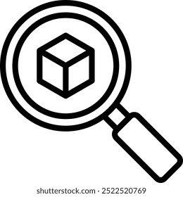 Blockchain Explorer Icon or Illustration for Tracking and Analyzing Transactions