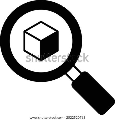 Blockchain Explorer Icon or Illustration for Tracking and Analyzing Transactions